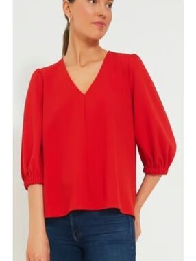 NEW Tuckernuck Hollis Top In Poppy Red